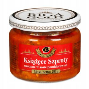Książęce Szproty Smażone w Pomidorach Riga Gold 0,28kg
