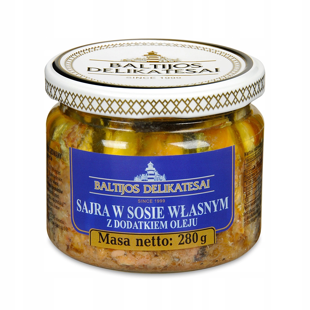 Petropat Riga Gold Sajra W Sos Własnym Z Dodatkiem Oleju 280G