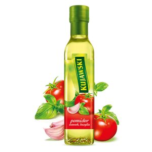 Olej Rzepakowy Pomidor Czosnek Bazylia Kujawski 250ml