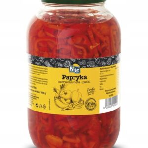 Papryka Czerwona Krojona – Paski (słój) 3720ml 3500g / 1600g