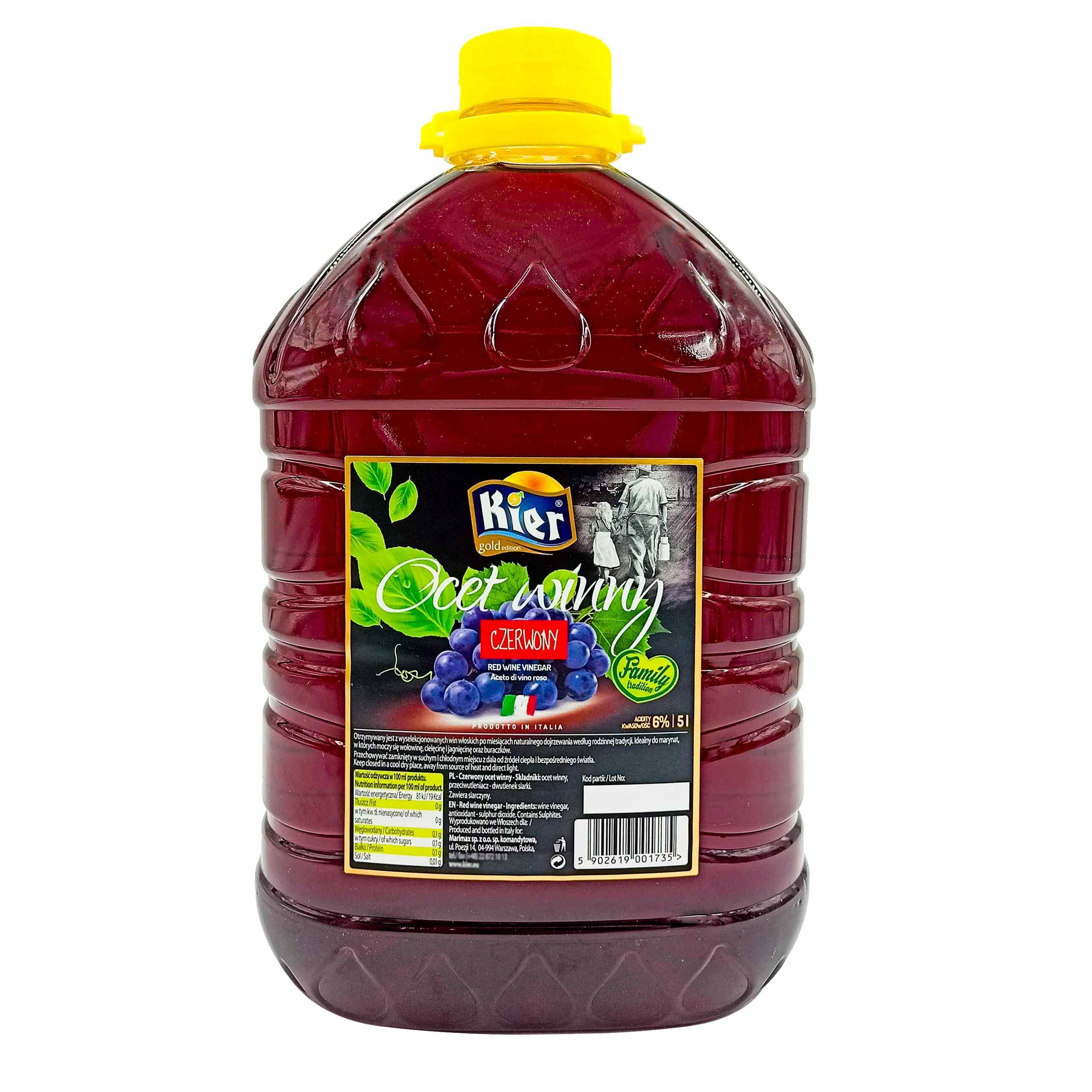 Ocet Winny Czerwony 5L
