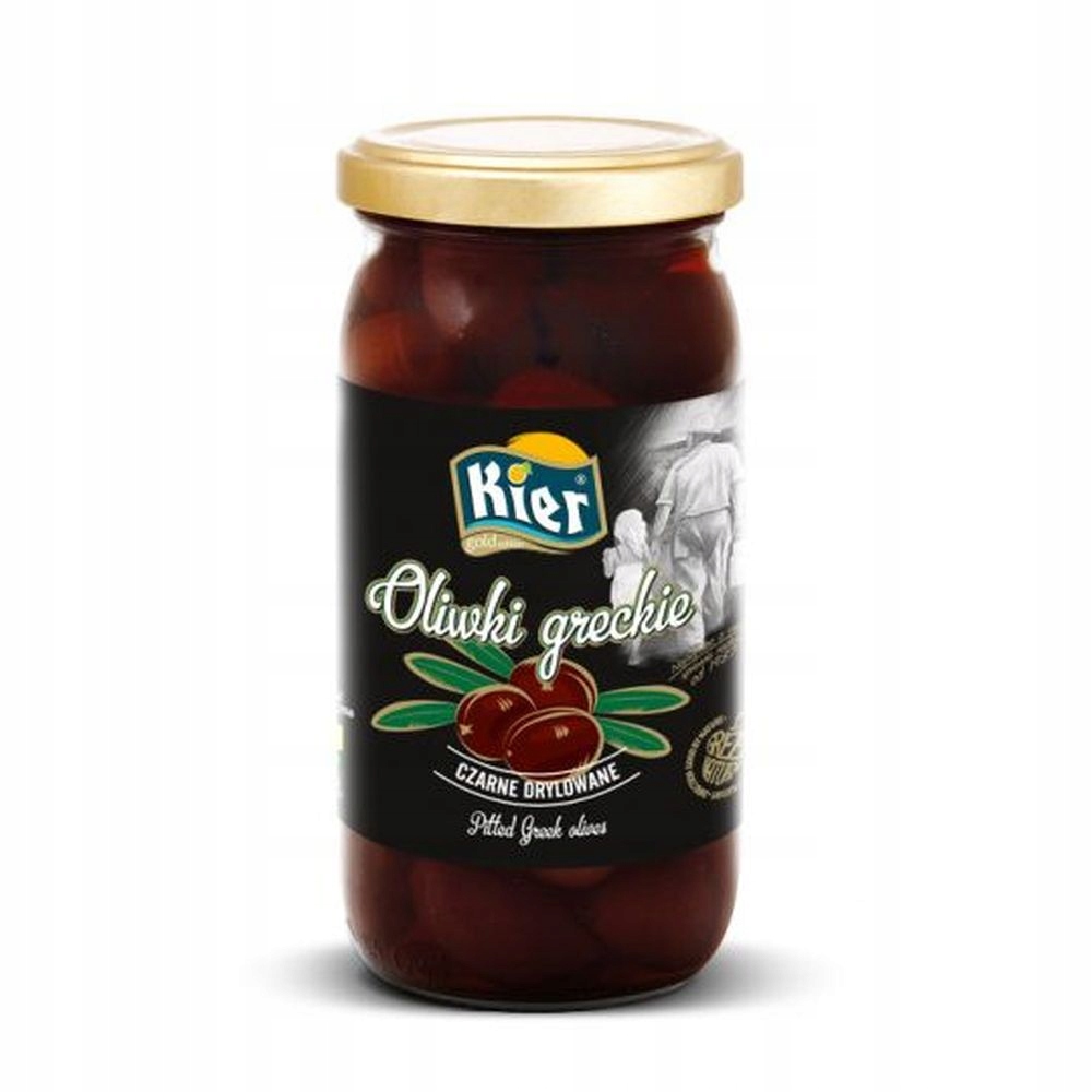 Greckie Oliwki Czarne, Drylowane 370Ml 350G/185G