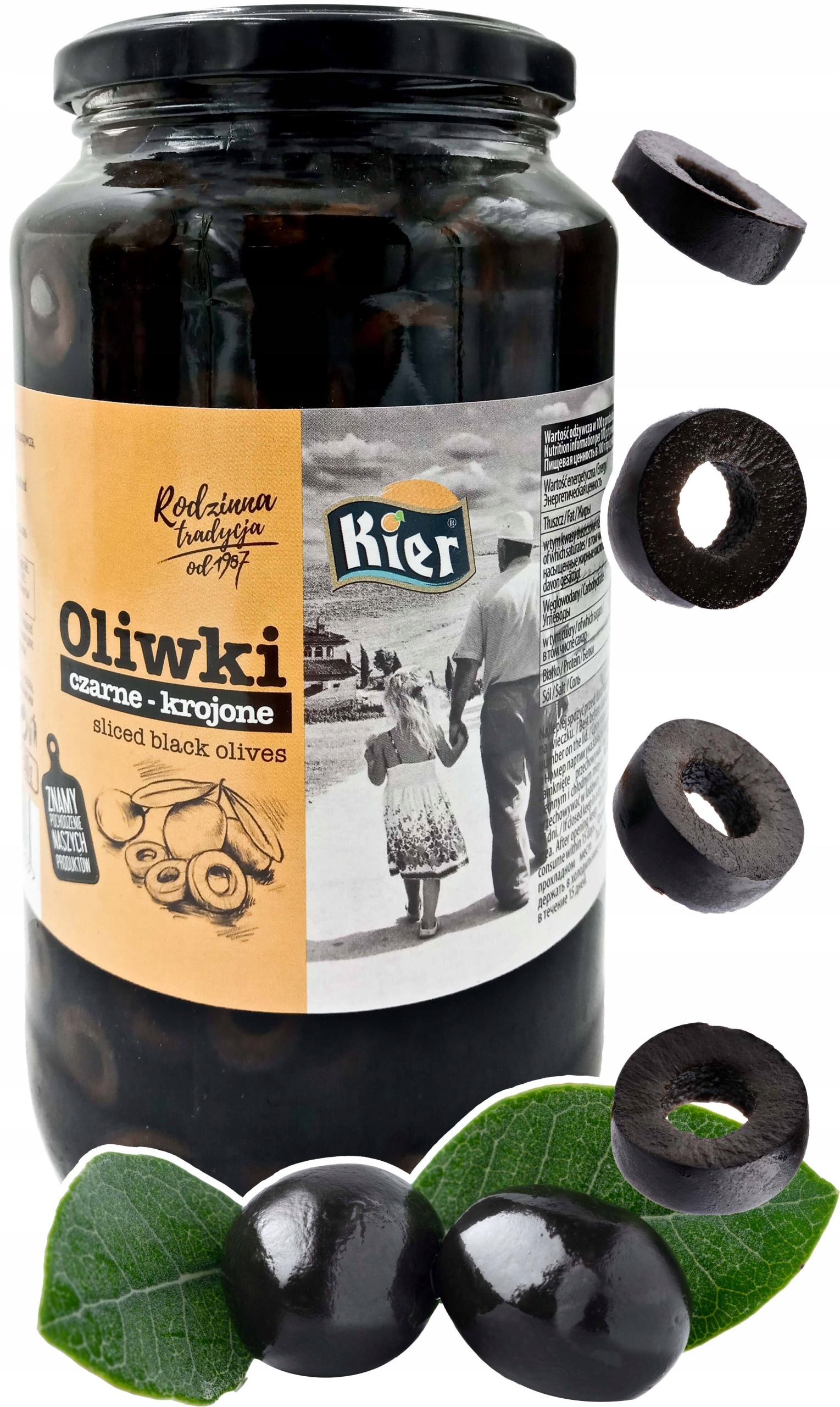 Oliwki Czarne Krojone 935Ml 920G/510G