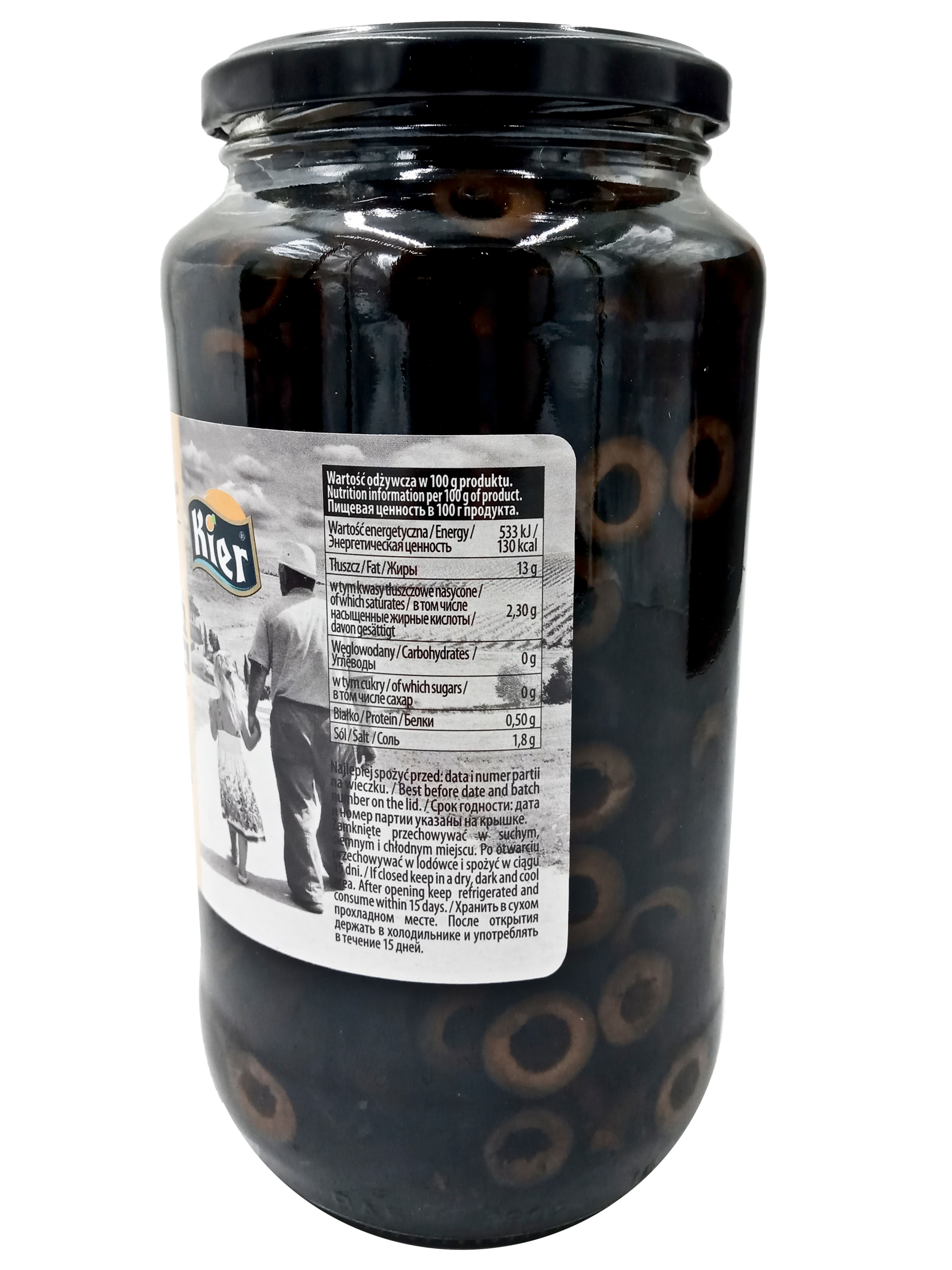 Oliwki Czarne Krojone 935Ml 920G/510G