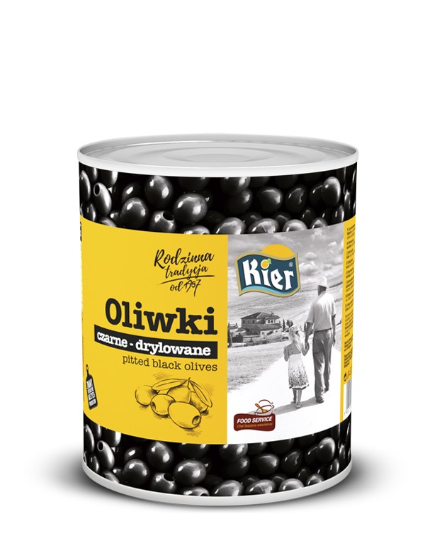 Duża Puszka Oliwki Czarne Drylowane 3100Ml 3000G/1550G