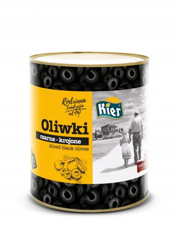 Duża Puszka Oliwki Czarne Krojone 3100Ml