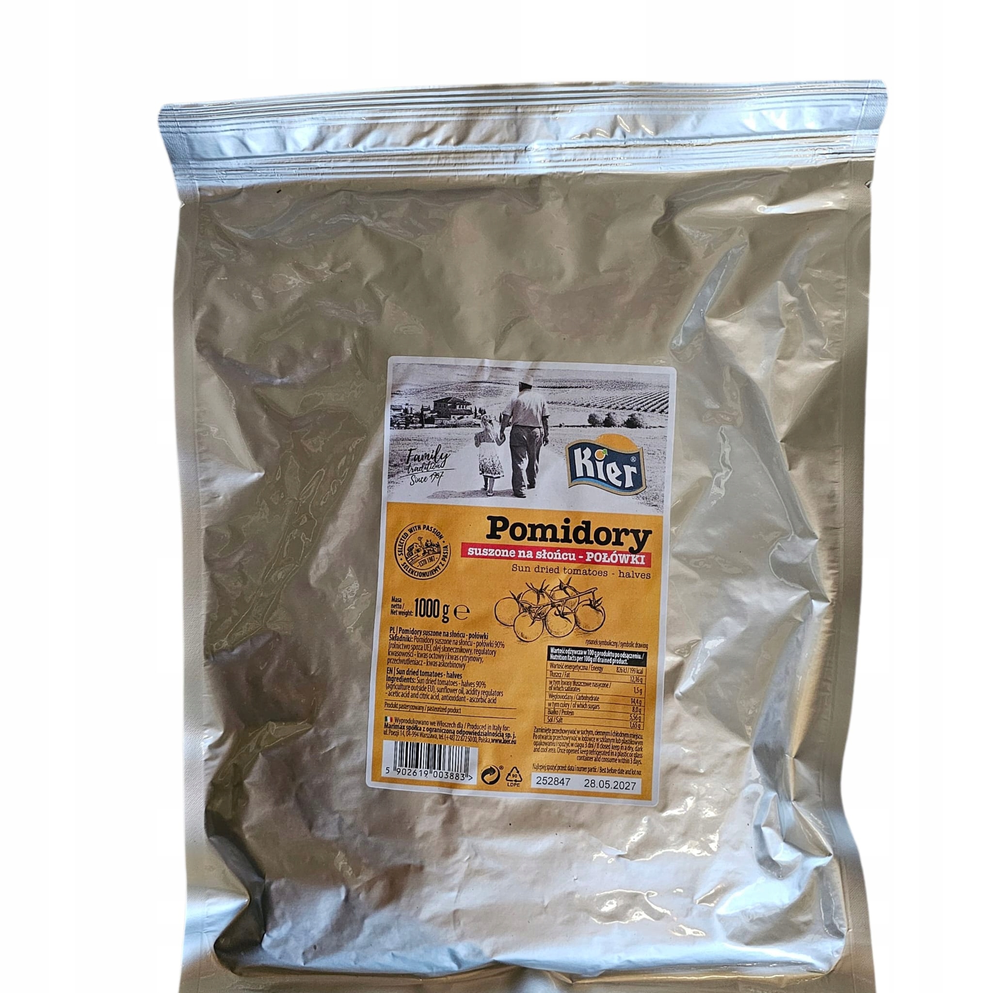 Włoskie Suszone Pomidory Połówki W Worku 1Kg