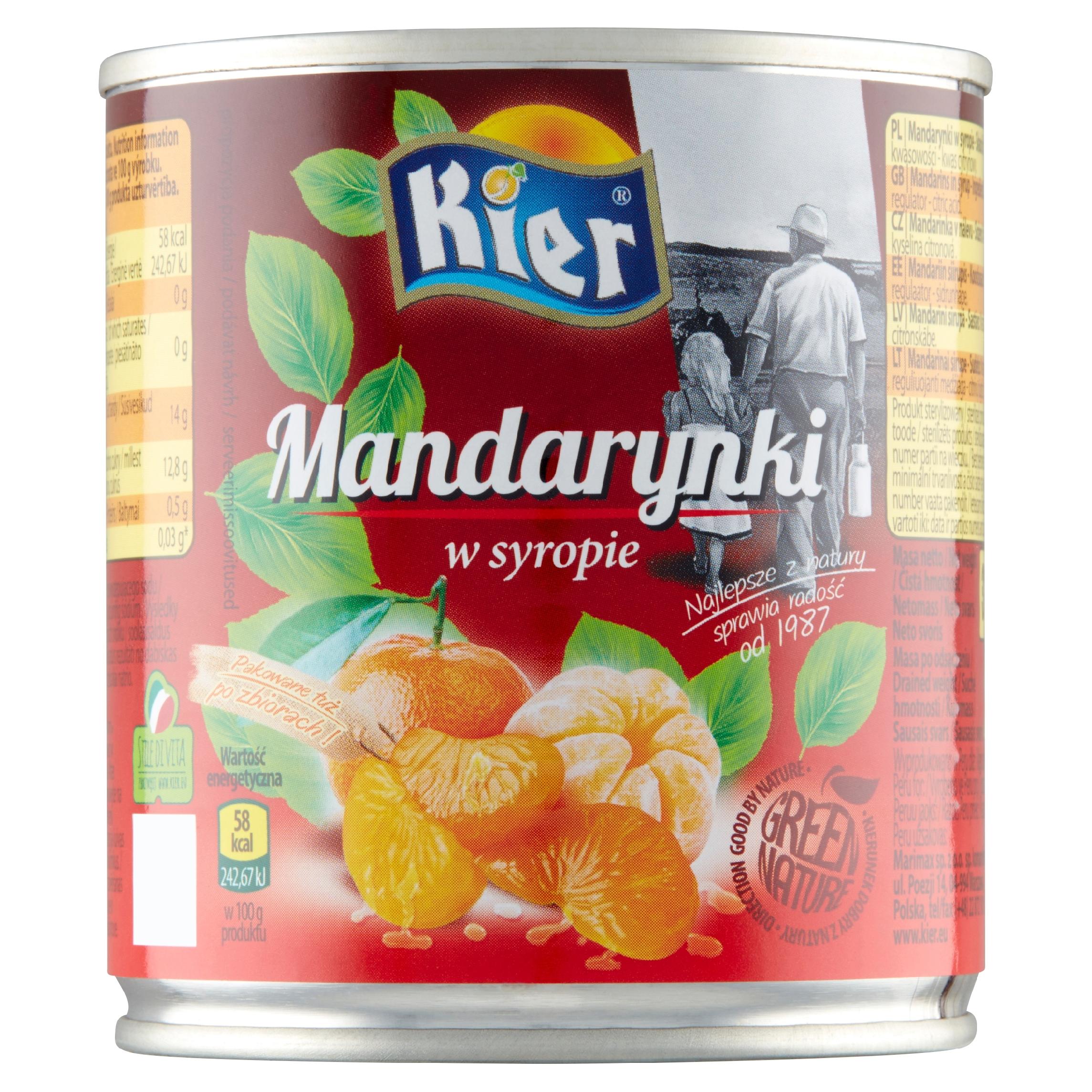 Mandarynka Segmenty W Syropie 312G/ 175G
