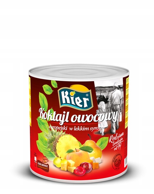 Duża Puszka Koktajl Owocowy Europejski W Syropie 2500G/1500G