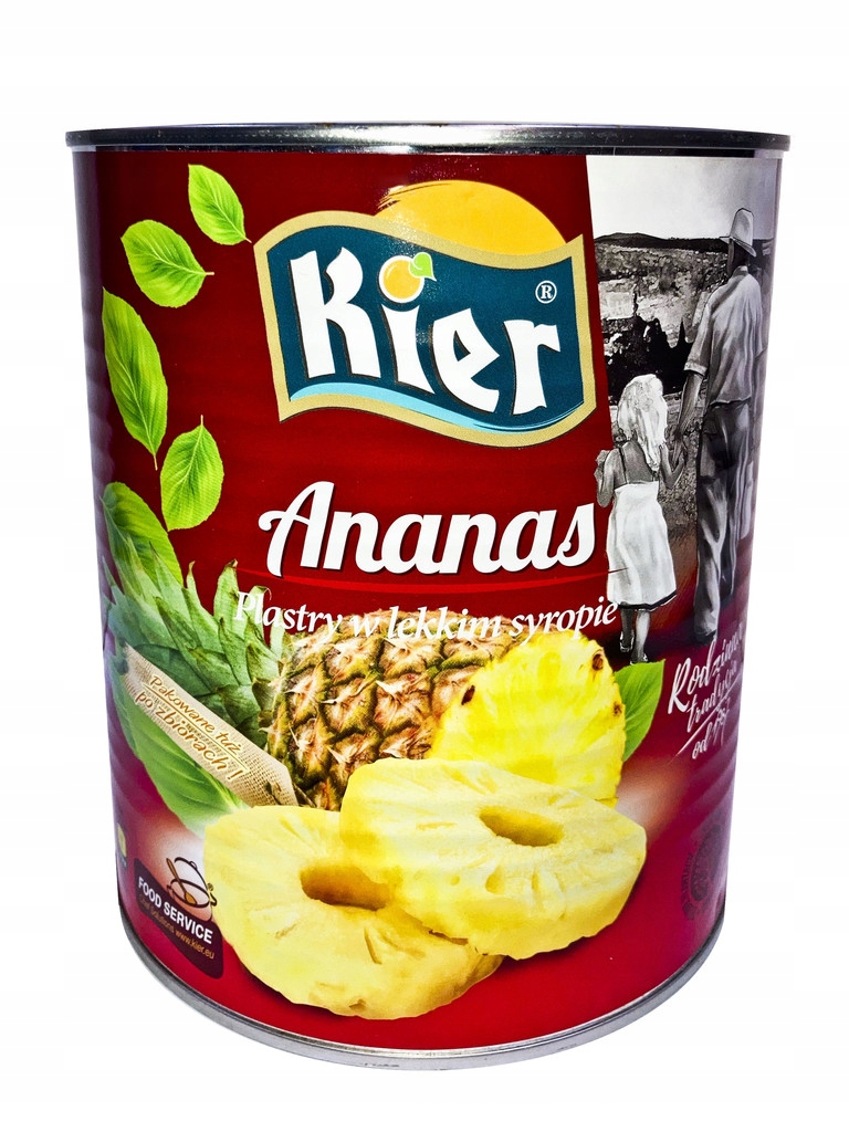 Duża Puszka Ananas Plaster W Syropie Regularne 3050G/1795G