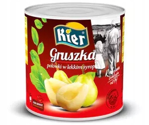 Duża Puszka Gruszki Williams Połówki w Syropie 2650g / 1430g