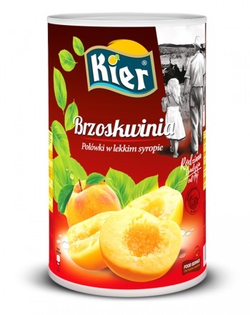 Wielka Puszka Brzoskwinie Połówki W Syropie Kier 4100G/2400G