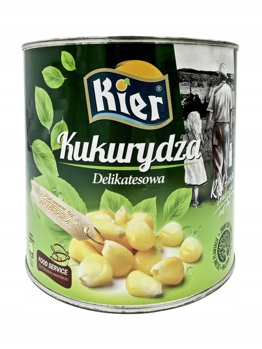 Duża Puszka Kukurydza Delikatesowa Naturalnie Super Słodka 2500G/1775G