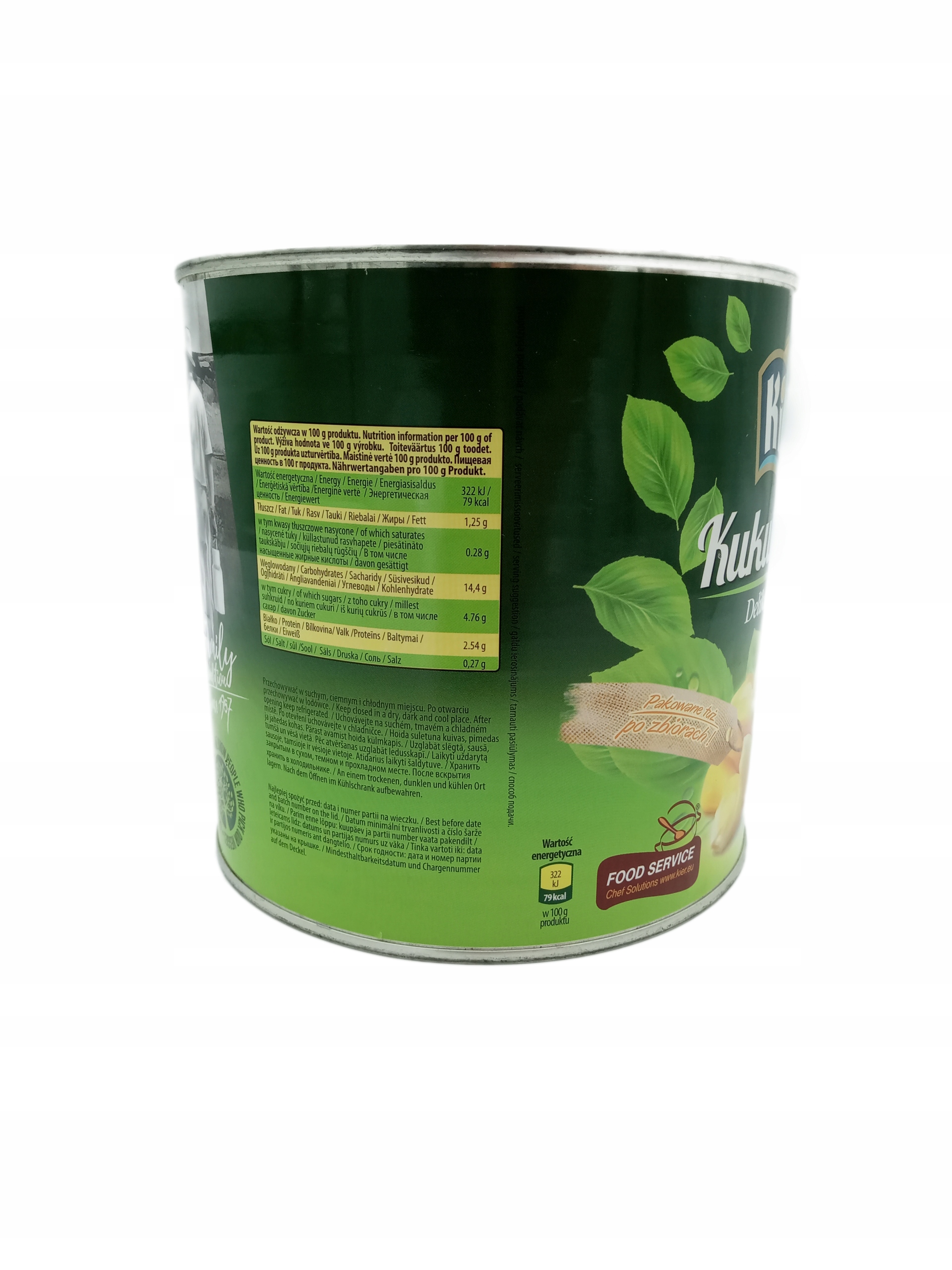 Duża Puszka Kukurydza Delikatesowa Naturalnie Super Słodka 2500G/1775G