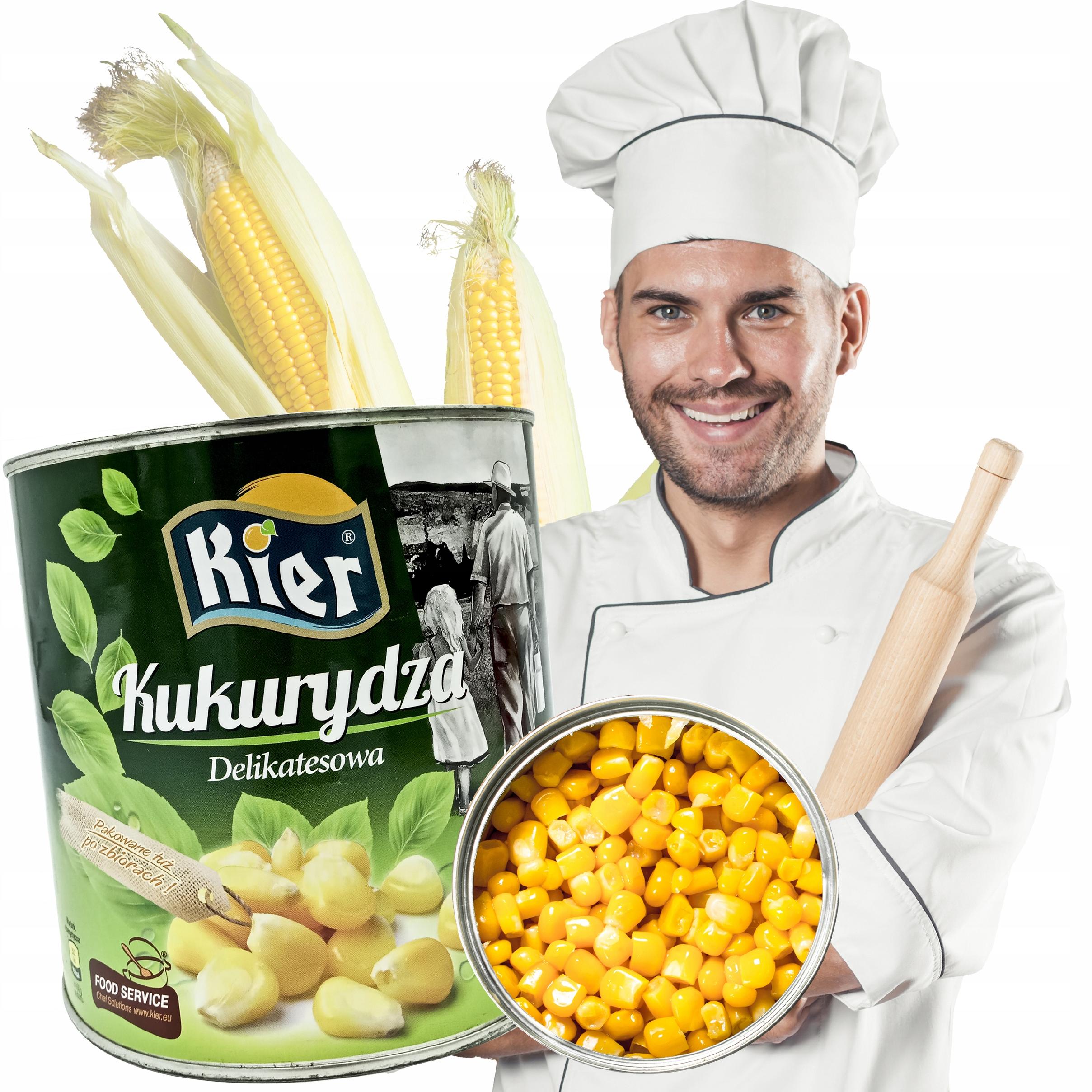 Duża Puszka Kukurydza Delikatesowa Naturalnie Super Słodka 2500G/1775G