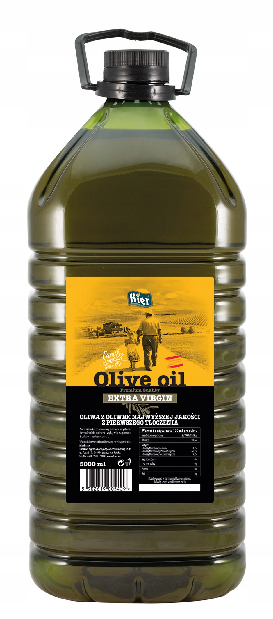 Oliwa Extra Virgin Hiszpańska Kier Pet 5 L