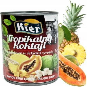Duża Puszka Koktajl Owocowy Tropikalny w Syropie 2650g / 1840g