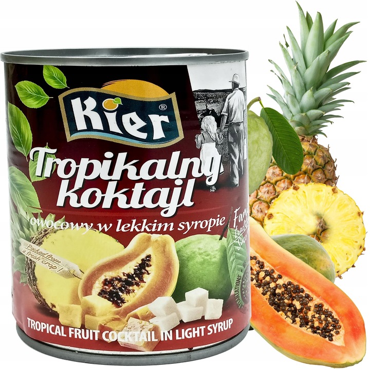 Duża Puszka Koktajl Owocowy Tropikalny W Syropie 2650G/1840G