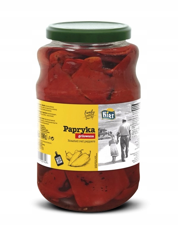 Papryka Grilowana Czerwona Obierana (Słój) 2500G/1500G