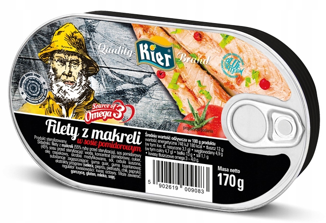 Filety Z Makreli W Sosie Pomidorowym 170G