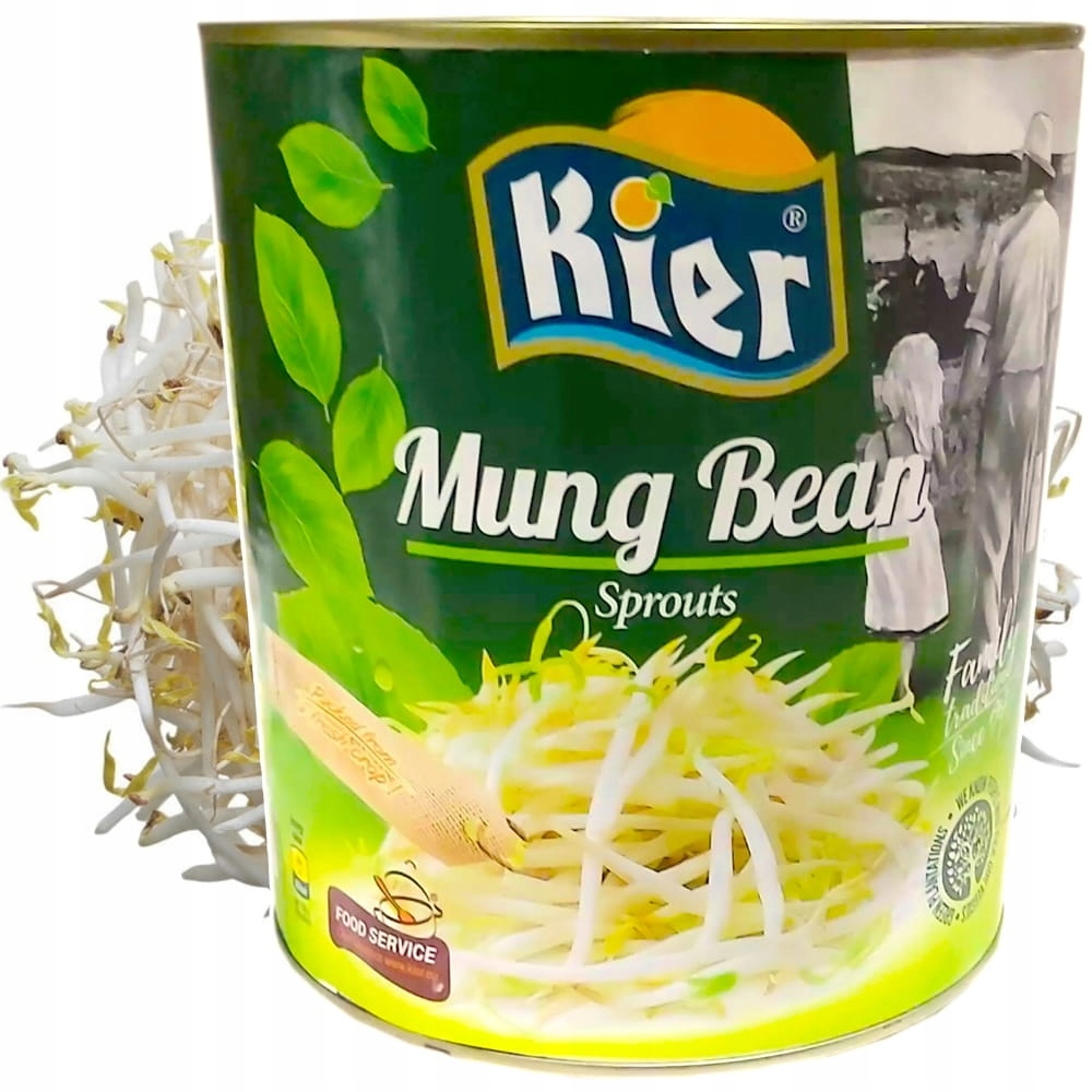Duża Puszka Kiełki Fasoli Mung 2840G/1500G