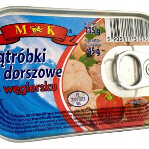 Wątróbki Dorszowe po Węgiersku Mk 0,115kg