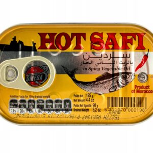 Sardynki Marokańskie w Oleju z Chili Hot Safi 0,125kg