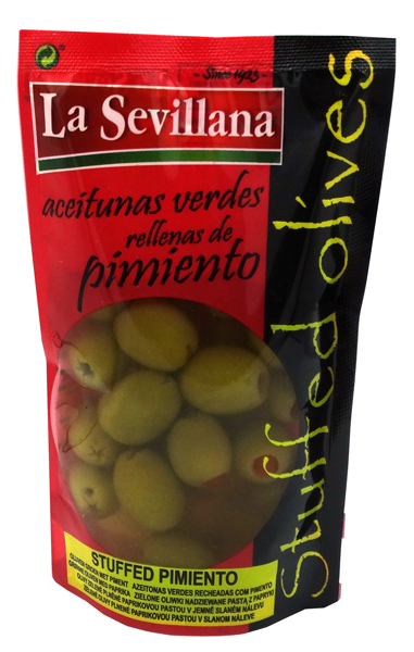 Oliwki Zielone Nadziewane Pastą Paprykową (Folia) 170G/ 90G
