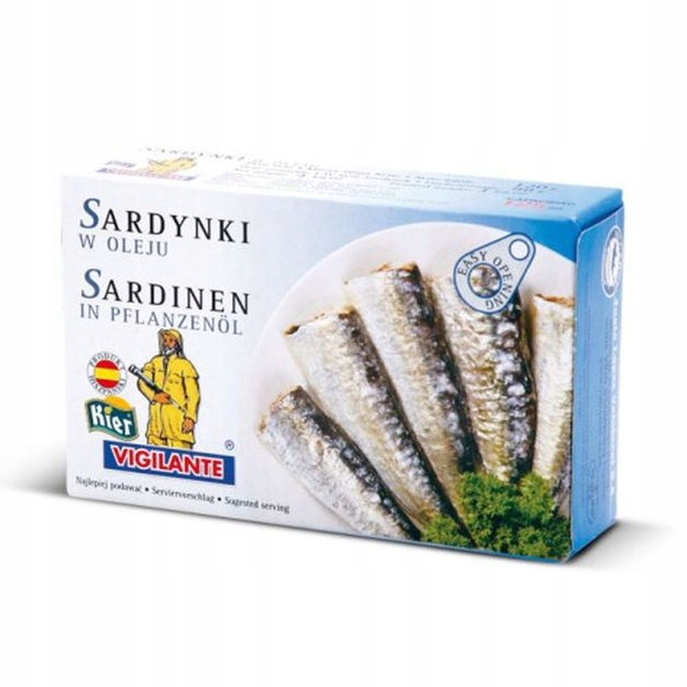 Sardynki Hiszpańskie W Oleju Słonecznikowym 120 G